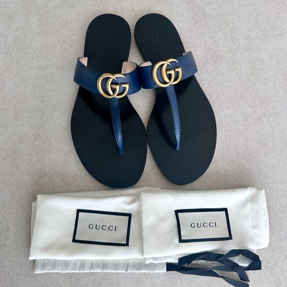 Gucci Women's Blue Sandals - Picture 1 of 12